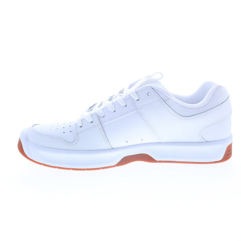 DC Lynx Zero ADYS100615-WG5 Mens White Leather Skate Inspired Sneakers Shoes