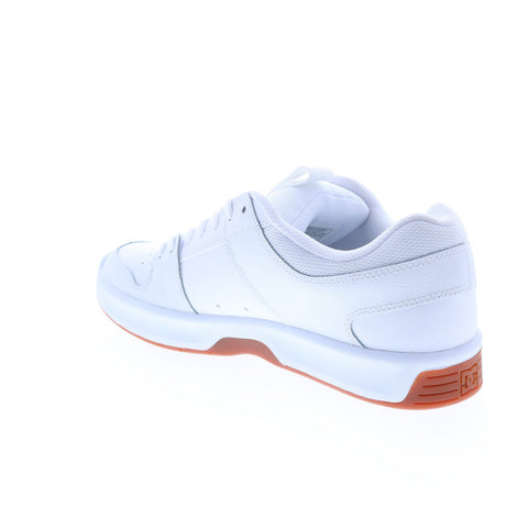 DC Lynx Zero ADYS100615-WG5 Mens White Leather Skate Inspired Sneakers Shoes