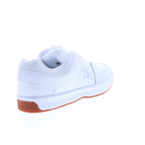 DC Lynx Zero ADYS100615-WG5 Mens White Leather Skate Inspired Sneakers Shoes