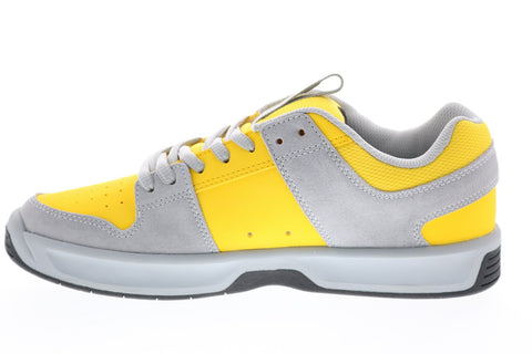 DC Lynx Zero ADYS100615-GY1 Mens Yellow Suede Skate Inspired Sneakers Shoes
