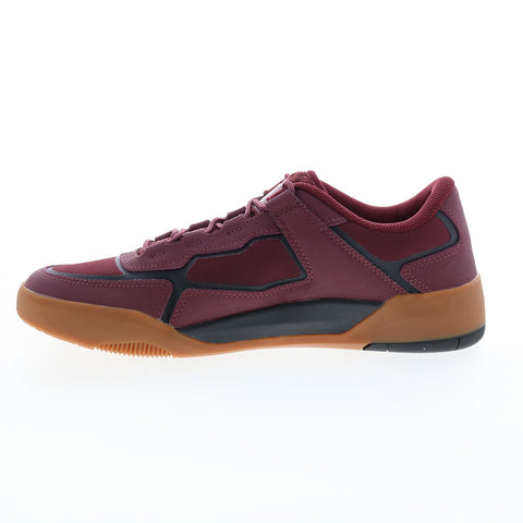 DC Metric ADYS100626-MAR Mens Burgundy Leather Skate Inspired Sneakers Shoes