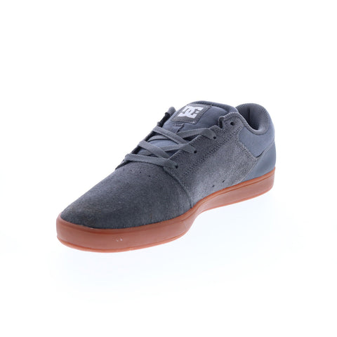 DC Crisis 2 ADYS100647-CHR Mens Gray Suede Skate Inspired Sneakers Shoes