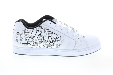 DC Basquiat Net Mens White Collaboration & Limited Sneakers Shoes 