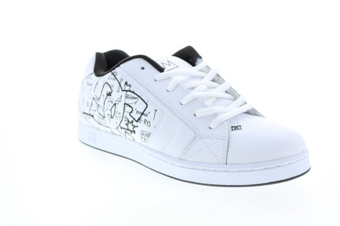 DC Basquiat Net Mens White Collaboration & Limited Sneakers Shoes 