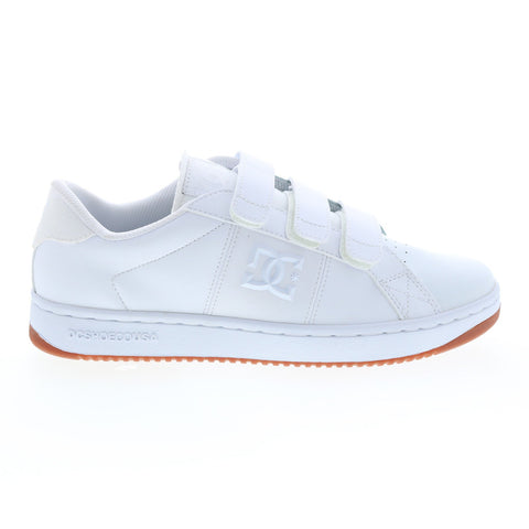 DC Striker ADYS100716-WW0 Mens White Leather Skate Inspired Sneakers Shoes