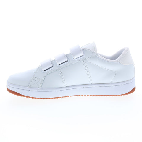 DC Striker ADYS100716-WW0 Mens White Leather Skate Inspired Sneakers Shoes