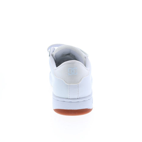 DC Striker ADYS100716-WW0 Mens White Leather Skate Inspired Sneakers Shoes