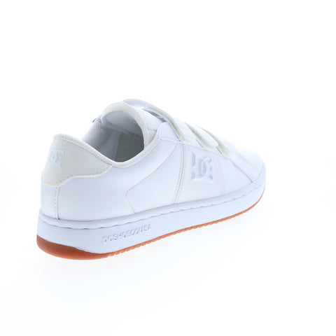 DC Striker ADYS100716-WW0 Mens White Leather Skate Inspired Sneakers Shoes