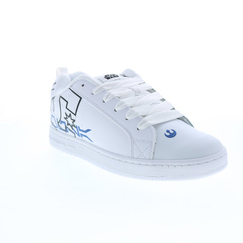 DC Star Wars Court Graffik Mens White Leather Collaboration & Limited Sneakers Shoes