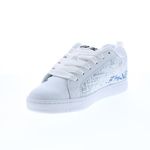 DC Star Wars Court Graffik Mens White Leather Collaboration & Limited Sneakers Shoes