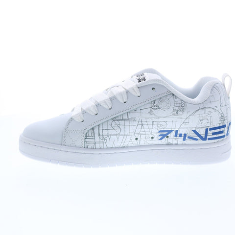 DC Star Wars Court Graffik Mens White Leather Collaboration & Limited Sneakers Shoes