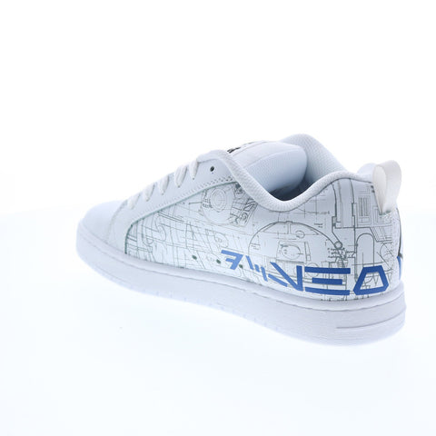 DC Star Wars Court Graffik Mens White Leather Collaboration & Limited Sneakers Shoes