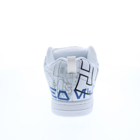 DC Star Wars Court Graffik Mens White Leather Collaboration & Limited Sneakers Shoes