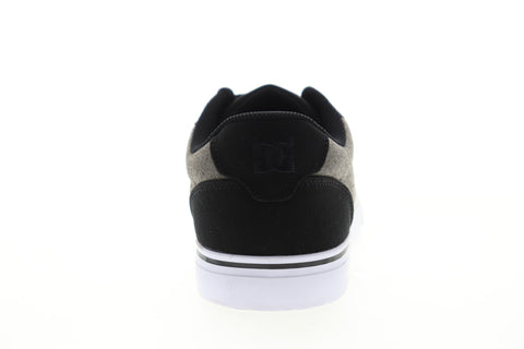 DC Anvil TX SE ADYS300036 Mens Black Canvas Low Top Lace Up Skate Sneakers Shoes