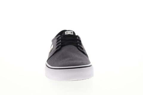 dc trase tx se adys300123 mens black canvas lace up athletic skate shoes