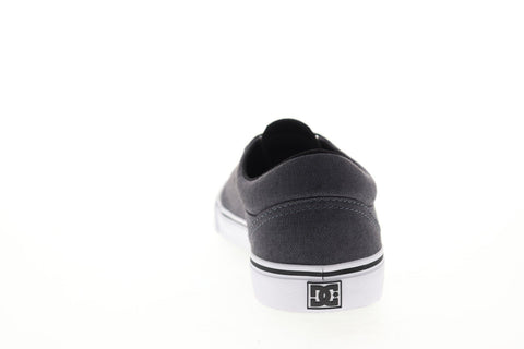 dc trase tx se adys300123 mens black canvas lace up athletic skate shoes