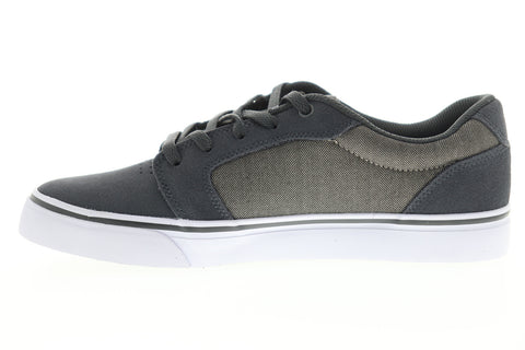 DC Anvil SE ADYS300147 Mens Gray Suede Low Top Lace Up Skate Sneakers Shoes