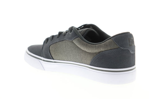 DC Anvil SE ADYS300147 Mens Gray Suede Low Top Lace Up Skate Sneakers Shoes