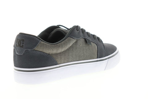 DC Anvil SE ADYS300147 Mens Gray Suede Low Top Lace Up Skate Sneakers Shoes