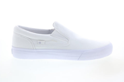 DC Trase Slip-On TX ADYS300184 Mens White Skate Inspired Sneakers Shoes