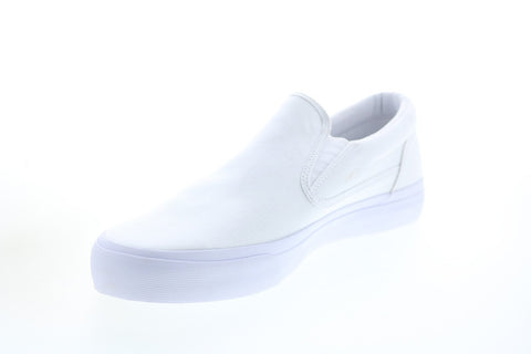 DC Trase Slip-On TX ADYS300184 Mens White Skate Inspired Sneakers Shoes