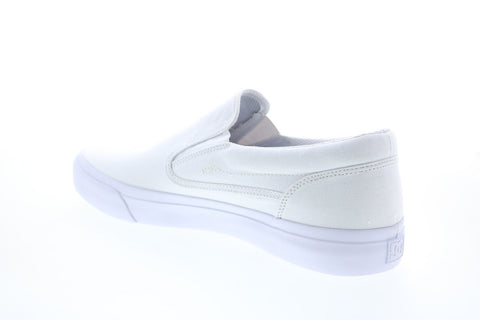 DC Trase Slip-On TX ADYS300184 Mens White Skate Inspired Sneakers Shoes