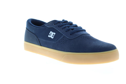DC Switch ADYS300431 Mens Blue Suede Lace Up Skate Sneakers Shoes