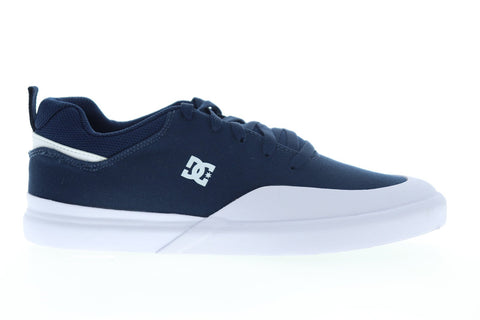 DC Lynnfield ADYS300489 Mens Black Leather Lace Up Athletic Skate Shoes