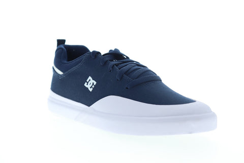 DC Lynnfield ADYS300489 Mens Black Leather Lace Up Athletic Skate Shoes