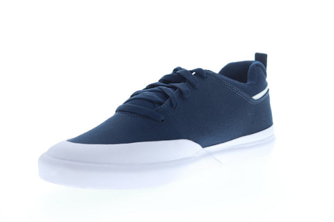 DC Lynnfield ADYS300489 Mens Black Leather Lace Up Athletic Skate Shoes