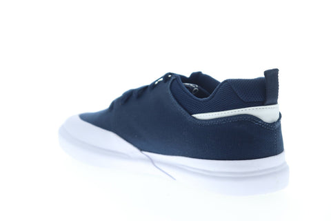 DC Lynnfield ADYS300489 Mens Black Leather Lace Up Athletic Skate Shoes