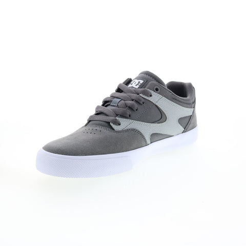 DC Kalis Vulc ADYS300569-DGT Mens Gray Suede Skate Inspired Sneakers Shoes