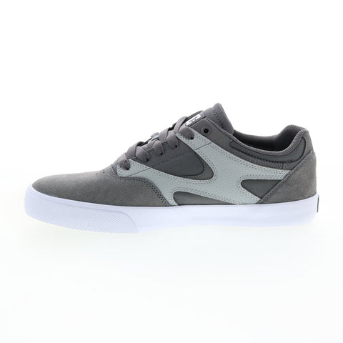 DC Kalis Vulc ADYS300569-DGT Mens Gray Suede Skate Inspired Sneakers Shoes