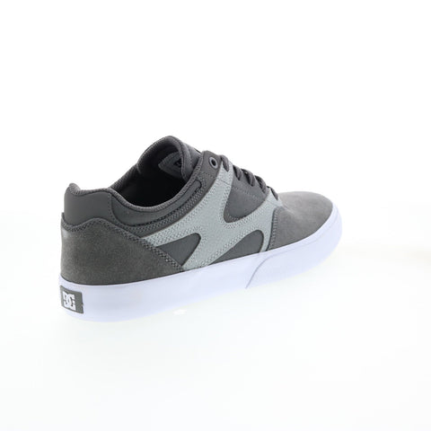 DC Kalis Vulc ADYS300569-DGT Mens Gray Suede Skate Inspired Sneakers Shoes