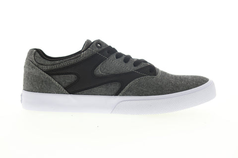 DC Kalis Vulc ADYS300569 Mens Gray Canvas Skate Inspired Sneakers Shoes