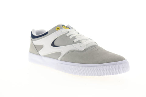 DC Kalis Vulc ADYS300569 Mens Gray Suede Lace Up Skate Sneakers Shoes