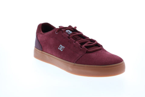DC Hyde ADYS300580 Mens Burgundy Suede Skate Inspired Sneakers Shoes