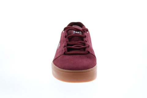DC Hyde ADYS300580 Mens Burgundy Suede Skate Inspired Sneakers Shoes