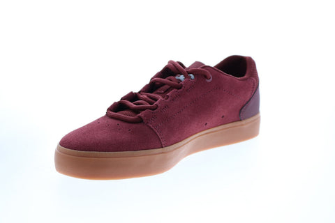 DC Hyde ADYS300580 Mens Burgundy Suede Skate Inspired Sneakers Shoes