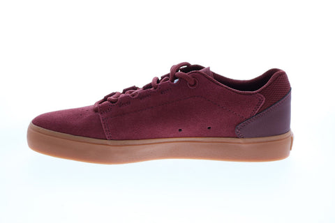 DC Hyde ADYS300580 Mens Burgundy Suede Skate Inspired Sneakers Shoes