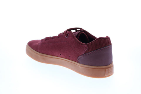 DC Hyde ADYS300580 Mens Burgundy Suede Skate Inspired Sneakers Shoes