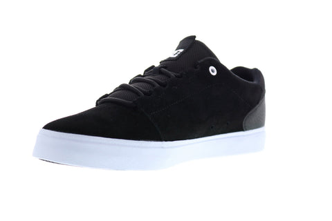 DC Hyde ADYS300580 Mens Black Suede Lace Up Skate Sneakers Shoes