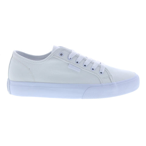 DC Manual ADYS300591-103 Mens White Canvas Skate Inspired Sneakers Shoes
