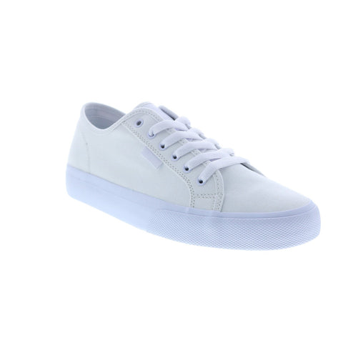 DC Manual ADYS300591-103 Mens White Canvas Skate Inspired Sneakers Shoes