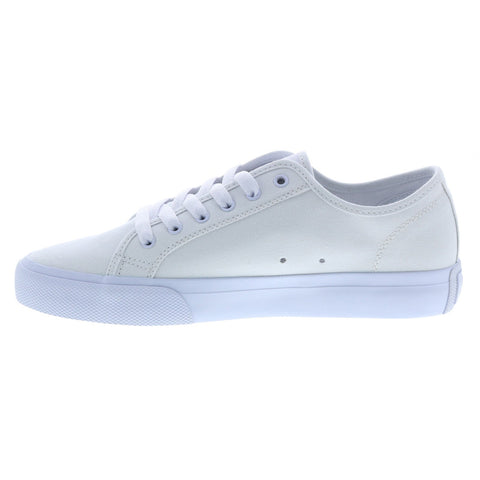DC Manual ADYS300591-103 Mens White Canvas Skate Inspired Sneakers Shoes