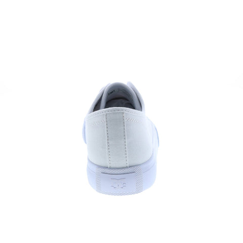 DC Manual ADYS300591-103 Mens White Canvas Skate Inspired Sneakers Shoes