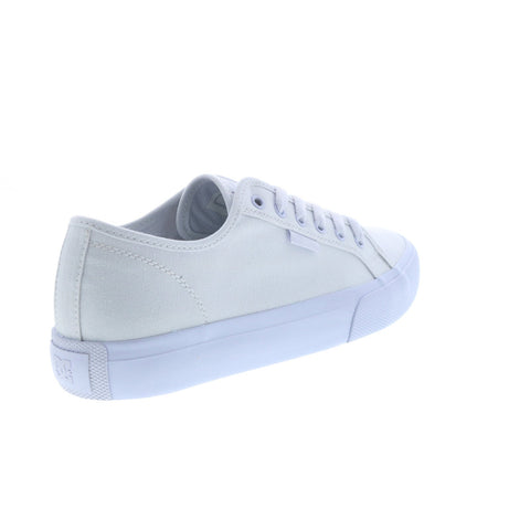 DC Manual ADYS300591-103 Mens White Canvas Skate Inspired Sneakers Shoes