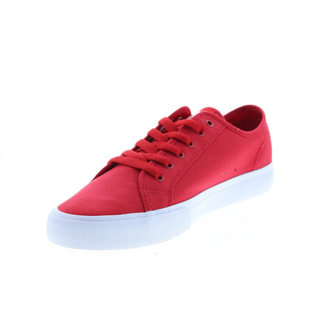 DC Manual ADYS300591-RED Mens Red Canvas Skate Inspired Sneakers Shoes
