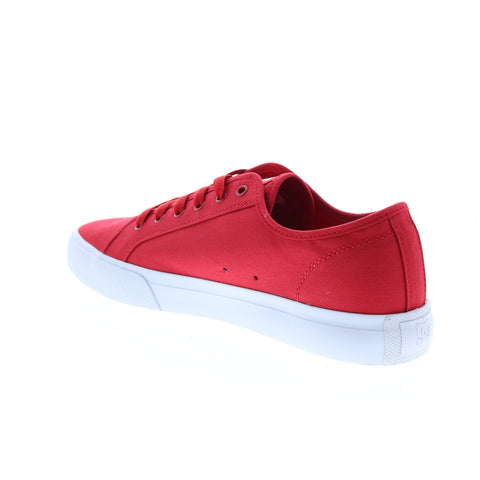 DC Manual ADYS300591-RED Mens Red Canvas Skate Inspired Sneakers Shoes