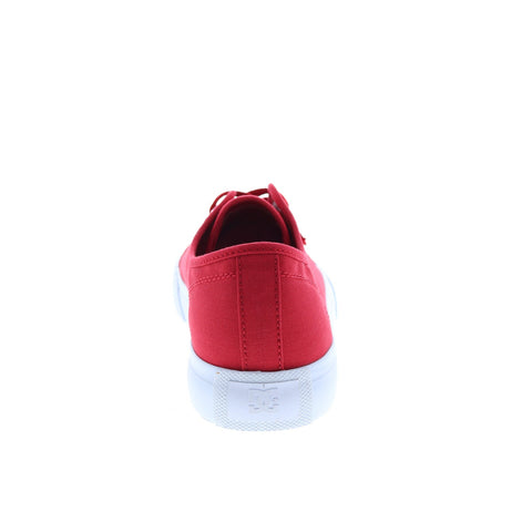 DC Manual ADYS300591-RED Mens Red Canvas Skate Inspired Sneakers Shoes